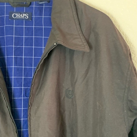Chaps | Black zip front windbreaker loose cold weather jacket size extra… - Picture 2 of 10